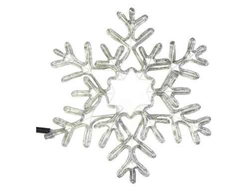 Светодиодная "Снежинка декоративная", дюралайт, белые LED-огни, коннектор, уличная, SNOWHOUSE фото 2