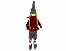 Фетровая кукла на ёлку "Задорная девчонка", разные модели, 26 см, Due Esse Christmas