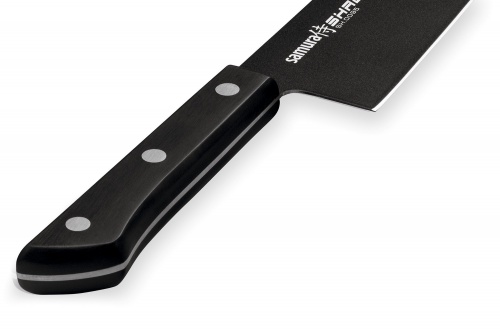 Нож Samura сантоку Shadow с покрытием Black-coating, 17,5 см, AUS-8, ABS пластик фото 4