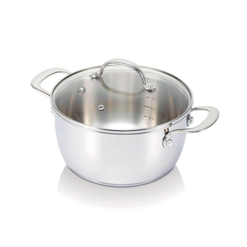 Кастрюля BEKA BELVIA 2,9 л (20 см) с зеркальной/матовой полировкой, из нержавеющей стали, серого цвета