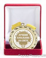 Медаль подарочная Лучший начальник на свете, 10202002
