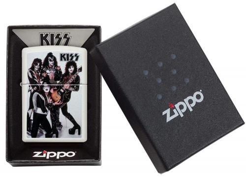 Зажигалка Zippo Kiss с покрытием White Matte, латунь/сталь, белая, матовая, 36x12x56 мм фото 3