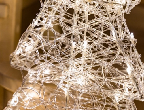 Светящаяся ёлка "Луччиола", 60 тёплых белых LED-огней, акриловые нити, 60 см, уличная, Kaemingk (Lumineo) фото 2