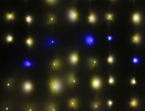 Световой занавес "Роса" мерцающий, статичных и мигающих мини LED-огней (20% флеш), SNOWHOUSE фото 3