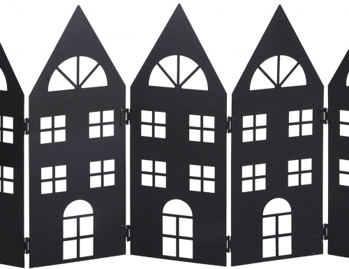 Оконная декорация "Вереница домиков", металл, чёрная, 80х42 см, Edelman фото 2