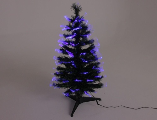 Светящаяся оптиковолоконная ёлка "Сияющий восторг" с синим светодиодным свечением, 90 см, Edelman фото 5