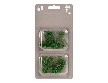 Крючки для елочных украшений, зелёные, 4.5 см, набор 40 шт., Koopman International