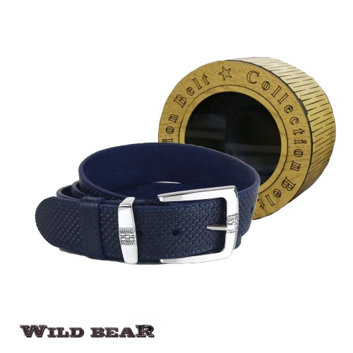 Ремень WILD BEAR RM-018f Dark-blue Premium (125 см)