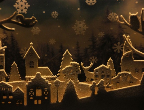 Светящаяся декорация "Волшебный лесной городок", тёплые белые LED-огни, музыка, движение, 21.5x30x6.5 см, батарейки, Peha Magic фото 2