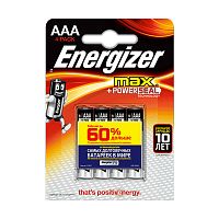 Щелочные батарейки Energizer MAX E92/AAA BP 4 RU (4 штуки)