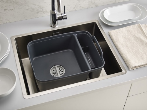 Контейнер для мытья посуды Wash&Drain™  тёмно-серый фото 7