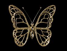 Ёлочное украшение "Мерцающая ажурная бабочка", 12х14 см, Морозко