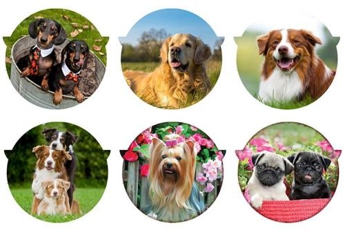 Подставка керамическая (круглая) Собаки в ассортименте, 55817