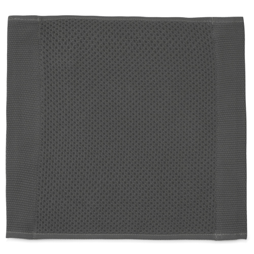 Полотенце для лица вафельное темно-серого цвета из коллекции essential, 30х30 см фото 2