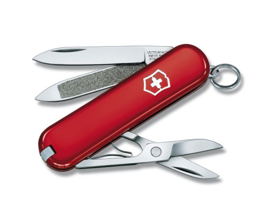 Нож-брелок Victorinox Classic, 58 мм, 7 функций, красный (подар. упак.)