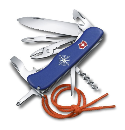 Нож Victorinox Skipper, 111 мм, 17 функций, с фиксатором лезвия, чехлом и шнурком,, 0.8593.2W