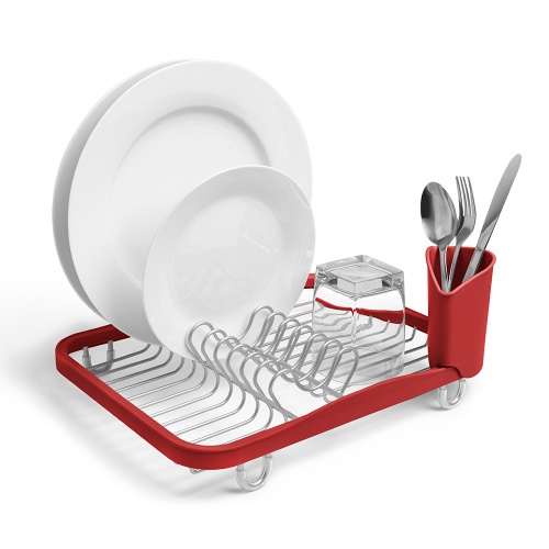 Сушилка для посуды sinkin красный-никель фото 2