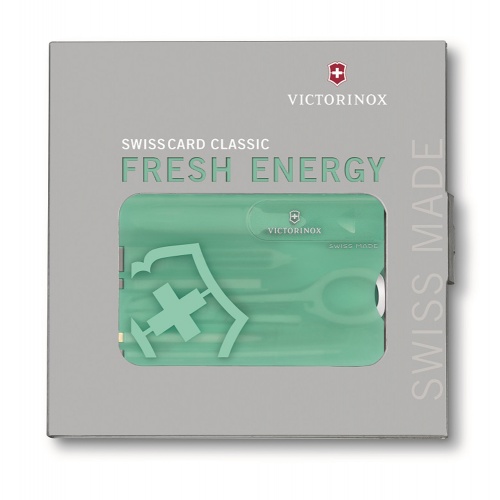 Швейцарская карточка Victorinox SwissCard Classic Fresh Energy, бирюзовая фото 4