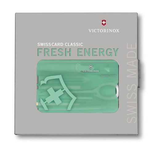 Швейцарская карточка Victorinox SwissCard Classic Fresh Energy, бирюзовая фото 4