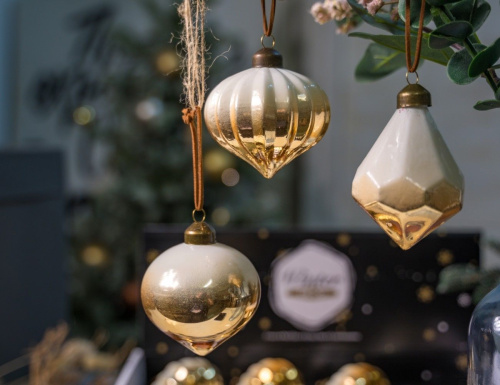 Набор стеклянных шаров и украшений КОНЖЕЛЕ, 8-9 см, 12 шт., Winter Deco