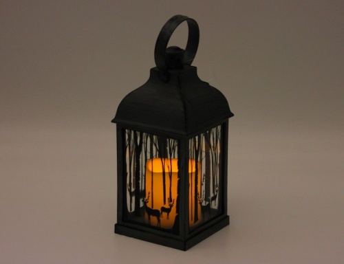 Фонарик "Зимний лес - берёзы", с LED-свечой, 10.5х10.5х22.5 см, разные модели, Edelman фото 4