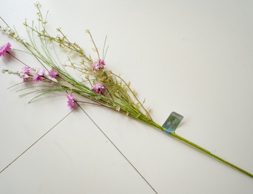 Искусственные полевые цветы "Сиреневая нежность", декоративная ветка, полиэстер, 60 см, Kaemingk фото 2