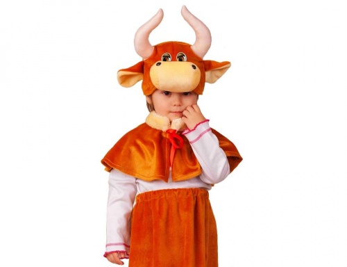 Карнавальный костюм Коровка Брусничка коричневая (плюш), 3-5 лет, Батик фото 2