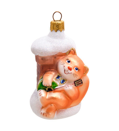 НФ-258 Фигурка «Котенок на крыше» ёлочное украшение