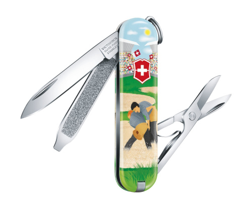 Нож-брелок Victorinox Classic LE 2020, 58 мм, 7 функций, "Swiss Wrestling"