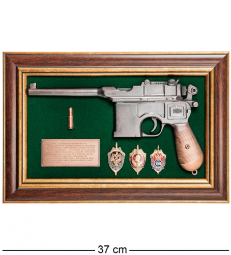 ПК-216 Панно с пистолетом "Маузер со знаками ФСБ" в под. уп. 25х37