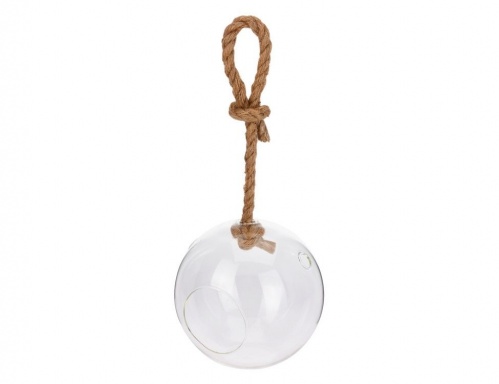 Стеклянный шар "Для фантазёров" прозрачный на бечёвке, 20х18 см, Koopman International