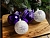 Набор стеклянных шаров РОМАНТИКА, белые и фиолетовые, 4х75 мм, Елочка