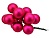 ГРОЗДЬ стеклянных матовых шариков на проволоке, 12 шаров по 25 мм, цвет: малиновый, Kaemingk (Decoris)