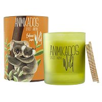 Свеча ароматическая wild koala Бальзамические листья 40 ч