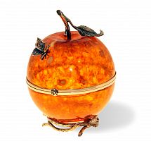 Шкатулка "Райское яблоко" из янтаря, sv-rbl