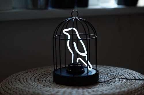 Светильник неоновый bird in a cage фото 2