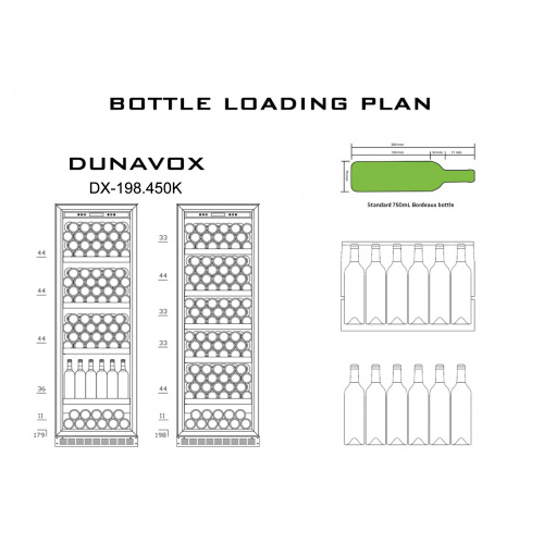 Винный шкаф Dunavox DX-198.450K фото 3