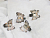 Кольца для салфеток АЖУРНЫЕ МОТЫЛЬКИ, серебряные, набор - 4 кольца, Koopman International