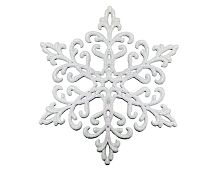 Набор снежинок "Кристалл", эконом, глиттер, 12 см, (в упаковке 8 шт.), Морозко