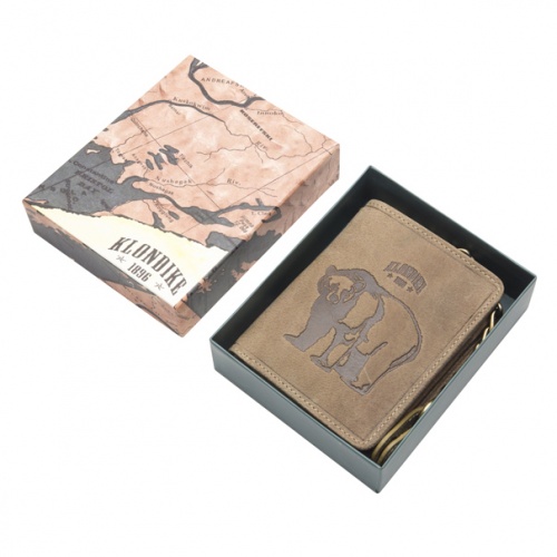 Бумажник Klondike Wayne Bear, коричневый, 10,5x12,5 см фото 8