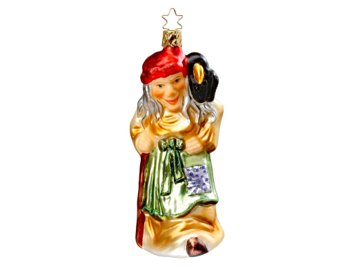 Ёлочная игрушка ДОБРАЯ ВЕДЬМА, стекло, 14 см, Inge Glas фото 2