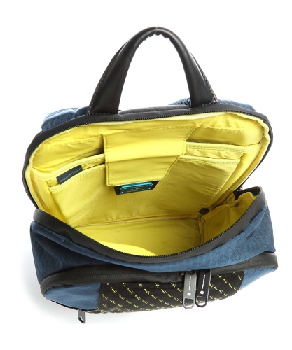 Рюкзак Piquadro PQ-Y 14'', синий/желтый, 28х14х42 см фото 2