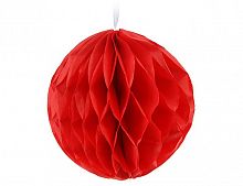 Подвесной бумажный шар, красный, 25 см, Koopman International