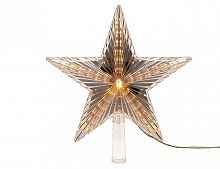 Верхушка ёлочная "Звезда", LED-огни, 22 см, прозрачный провод 5 м, Kaemingk