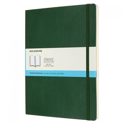 Блокнот Moleskine Classic Soft XL, 192 стр., зеленый, пунктир