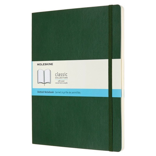 Блокнот Moleskine Classic Soft XL, 192 стр., зеленый, пунктир