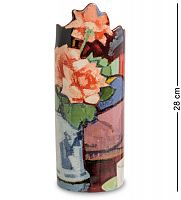 pr-SDA21 Ваза "Pink Roses, Chinese Vase" Сэмюэл Джон Пепло (Silhouette d'art Parastone)