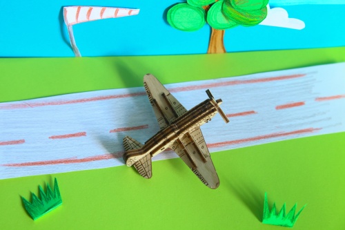 Деревянный конструктор UNIWOOD UNIT &quot;Самолет Миг-3&quot; фото 5