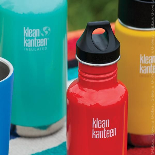 Бутылка Klean Kanteen Classic Loop, непротекаемая крышка фото 3