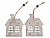 Набор деревянных ёлочных игрушек "Сердечный домик", белый, 8.5 см, (2 шт.), Breitner